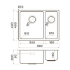 Мойка кухонная Omoikiri Tadzava 58-2-U/I-IN ULTRA 15 IN-L 4997118, нержавеющая сталь