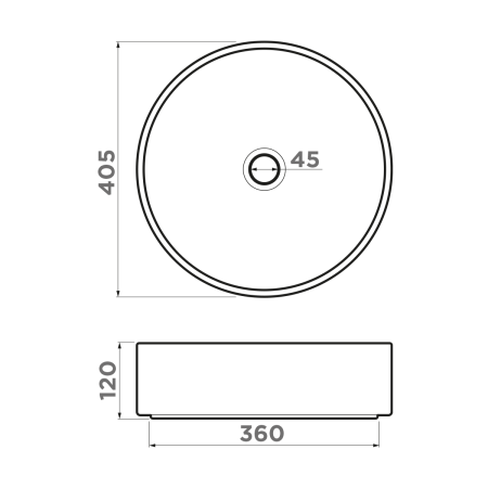 Раковина накладная для ванной Omoikiri Akira bl 4972073, черный