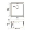Мойка кухонная Omoikiri Kata 40-U-SA 4993422, бежевый